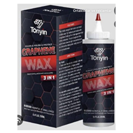 Tonyin Graphene Paste Wax 3 in 1 – Gerçek Grafen İçerikli Cila, Parlatma ve Koruma