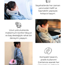 Fegel Seyahat Tipi Masajlı Boyun Yastığı