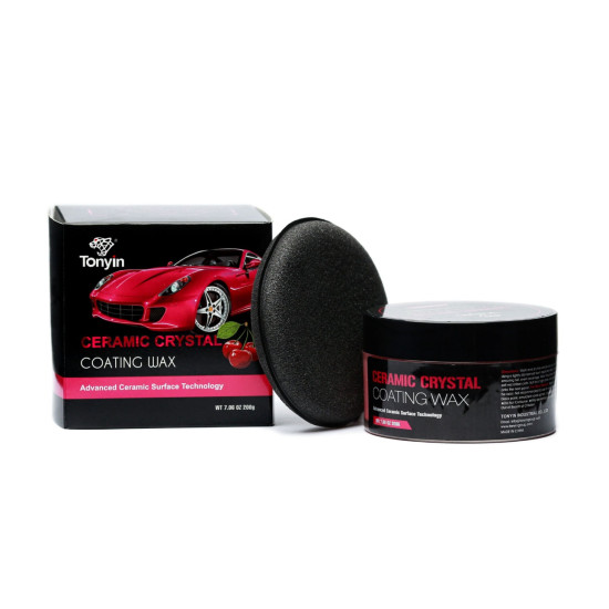 Tonyin Ceramic Crystal Coating Wax Cherry – Tüm Renk Araçlara Uygun Seramik Parlatıcı Wax 200 gr