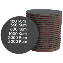 Cam Çizik Giderme Zımpara Seti (Mirka Tipi 180, 360, 600, 1000, 2000, 3000 Kum)